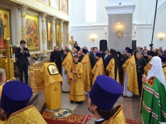 Святейший Патриарх Московский и всея Руси Кирилл освятил красноярский храм Рождества Христова