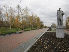 Продолжается благоустройство Гвардейского парка в Красноярске