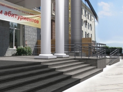 Закончены работы по реконструкции входной группы Красноярского государственного медицинского университета
