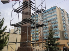Завершаются работы по благоустройству сквера Строителей в Красноярске