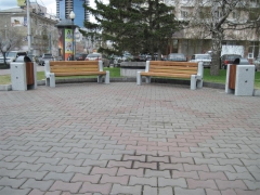 Замена уличной мебели в сквере возле здания Красноярского краевого суда, Красноярск