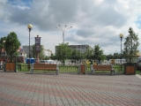 Замена уличной мебели на Предмостной площади в Красноярске