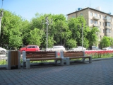 Замена уличной мебели на площади перед Театром музыкальной комедии в Красноярске