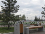 Замена уличной мебели на площади Мира в Красноярске
