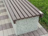 Скамейка на блоках из декоративного кмпозитного камня